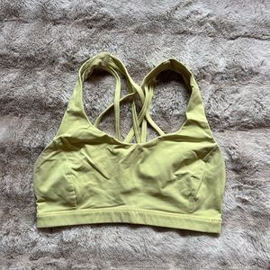 Lulu lemon yellow sports bra